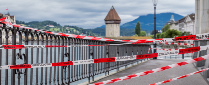 Hochwasser Luzern: Absperrung