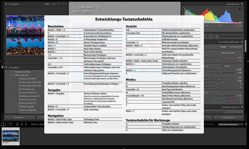 Shortcuts in Lightroom - best of